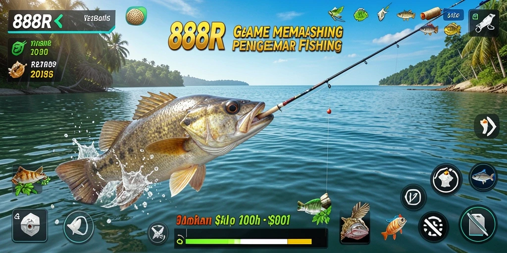 Tangkapan ikan yang menakjubkan dalam permainan 888R.