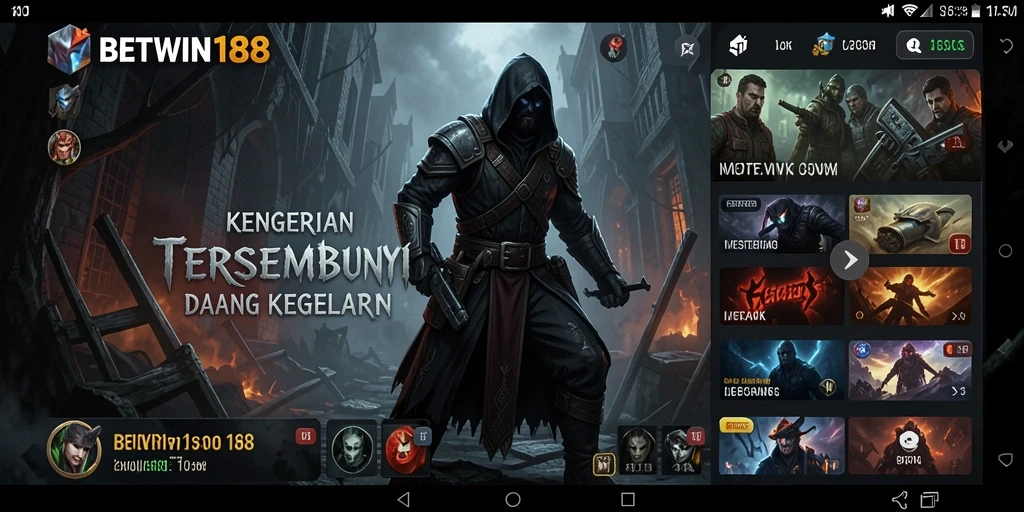 Tangkapan layar gameplay menyeramkan dari BETWIN188 yang menampilkan suasana Horror.