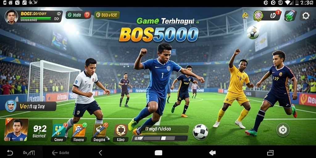 Screenshot gameplay BOS5000 yang menampilkan aksi seru di lapangan.