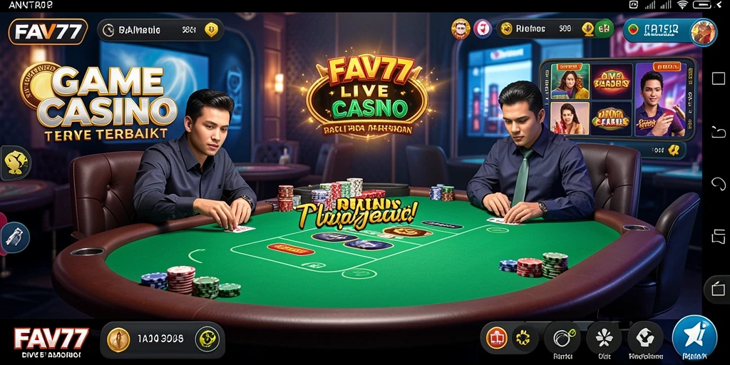 Tampilan gameplay Live Casino FAV77 dengan dealer profesional.