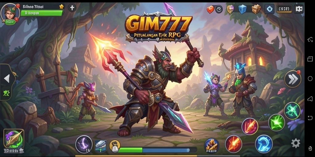 Tampilan gameplay GIM777 dengan aksi petualangan RPG yang menakjubkan.