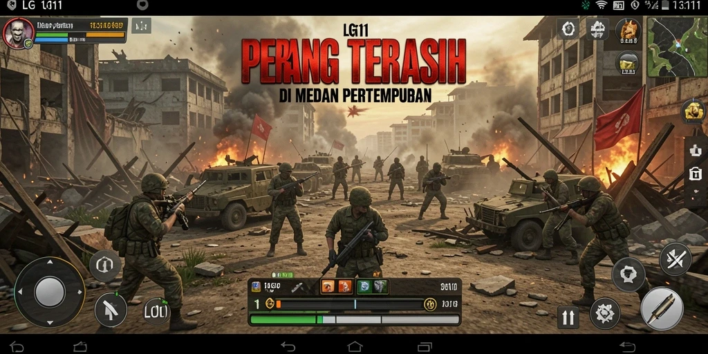 Gameplay mendebarkan di LG111 dengan aksi Battle Royale yang intens.