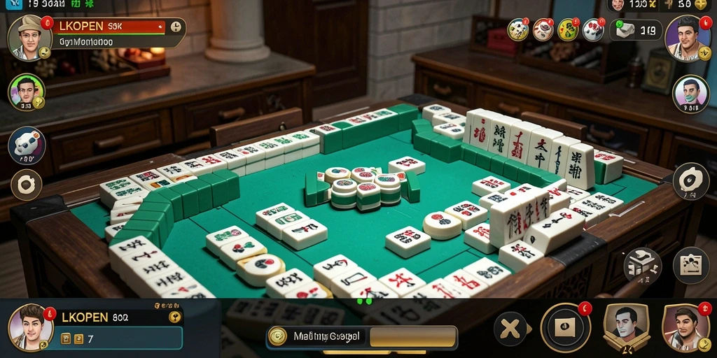 Tampilan menarik yang menampilkan gameplay Mahjong di LKOPEN.