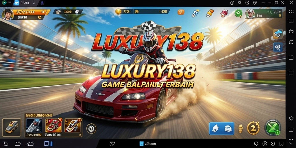 Tampilan gameplay balapan yang menegangkan dan dinamis.