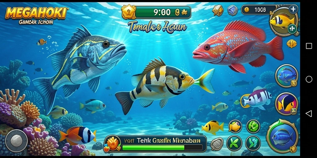 Tampilan gameplay Tembak Ikan yang seru dan menantang di MEGAHOKI.