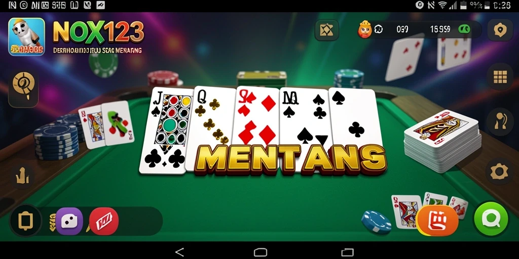 Tampilan gameplay Domino yang seru dan interaktif di NOX123.