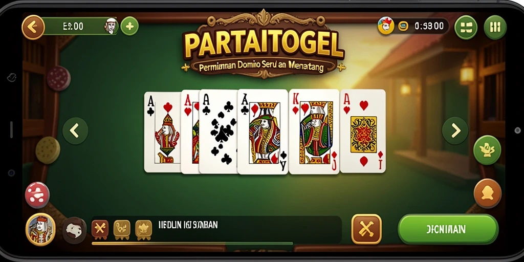 Tampilan gameplay seru dari permainan Domino PARTAITOGEL.