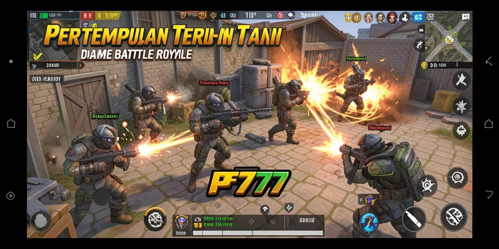 Tampilan gameplay PF777 yang memukau dan mendebarkan di arena Battle Royale.