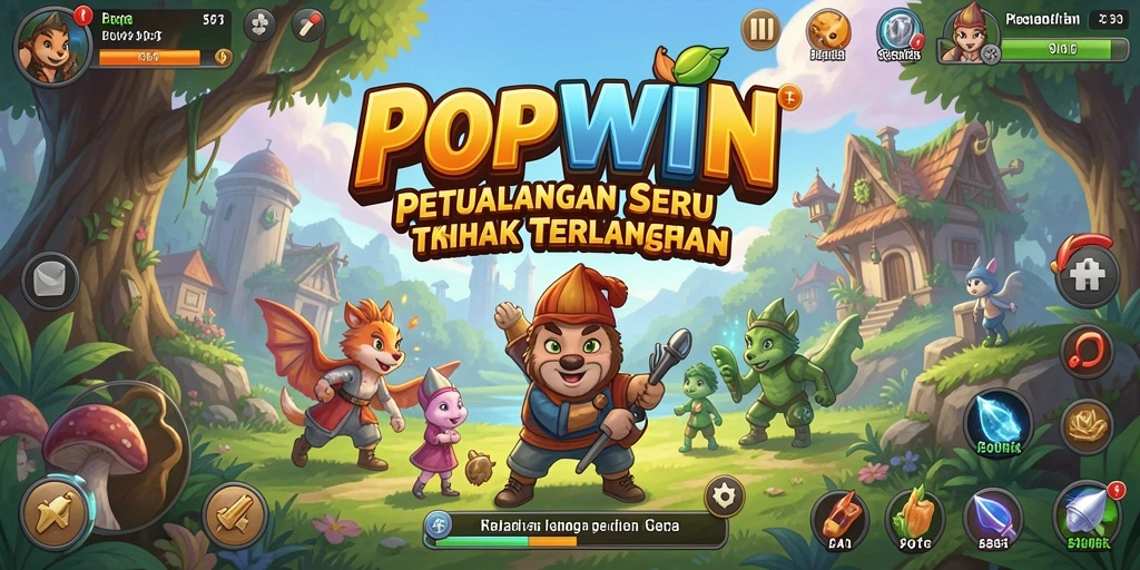 Screenshot dari gameplay seru saat menjelajahi tantangan di POPWIN.