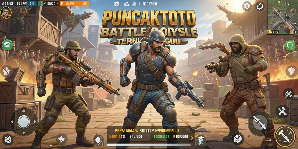 Tangkapan layar dari gameplay Battle Royale yang mendebarkan di PUNCAKTOTO.