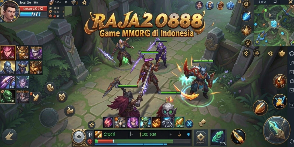 Tangkapan layar RAJA288 menampilkan aksi seru dalam permainan MMORPG yang mendebarkan.