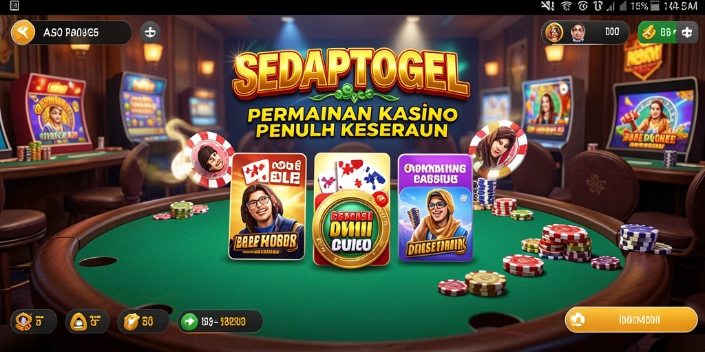 Tampilan gameplay seru di aplikasi SEDAPTOGEL.