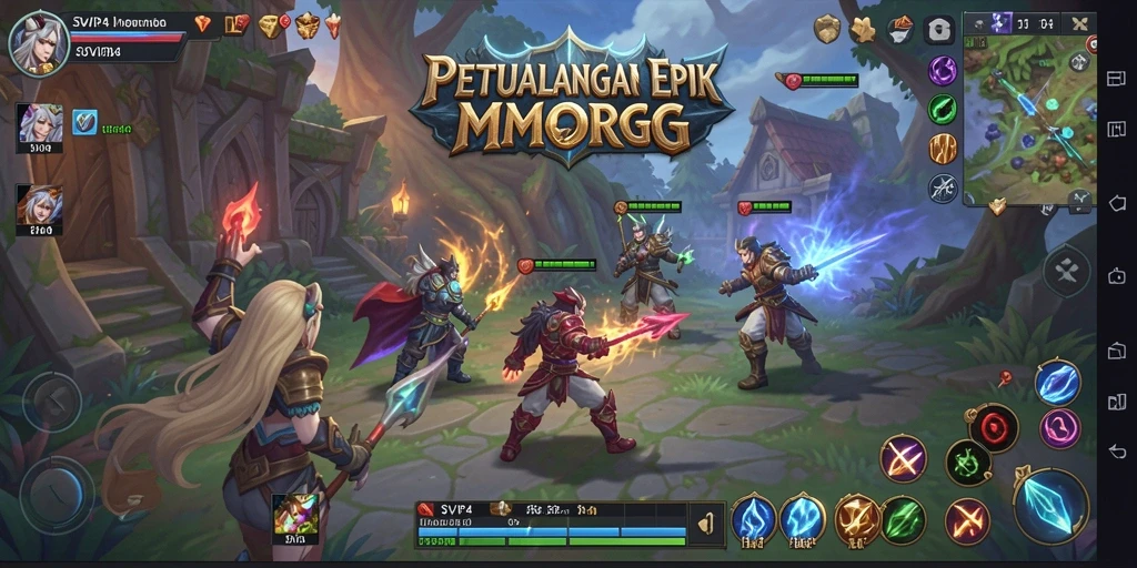 Tampak aksi mendebarkan di dunia SVIP4 MMORPG.