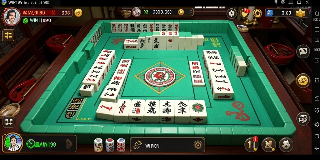 Screenshot gameplay <strong>WIN199</strong> yang menampilkan suasana permainan Mahjong.